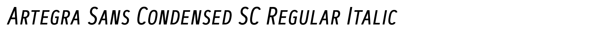 Artegra Sans Condensed SC Regular Italic image